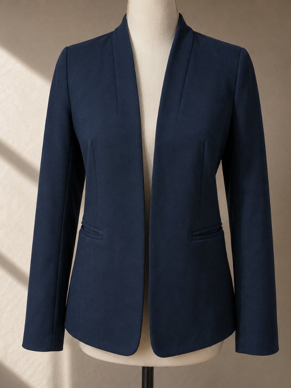 J. Crew 365 Going Out Blazer Navy Blue Stand Collar Size 4 Petite 4P